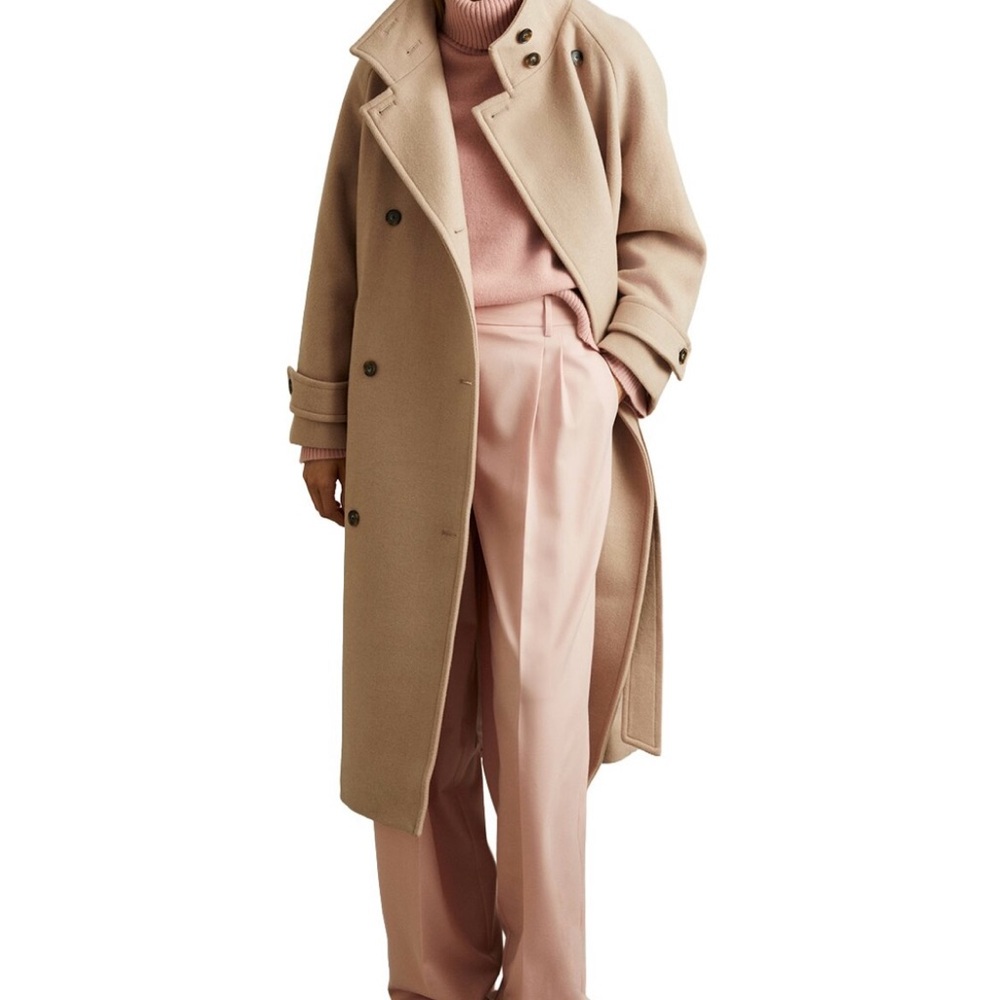 Reiss - NWT tan Wool Blend Coat - Picture 3 of 13